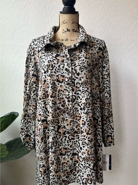 I.N. Studio Leopard Print Blouse Size 3X